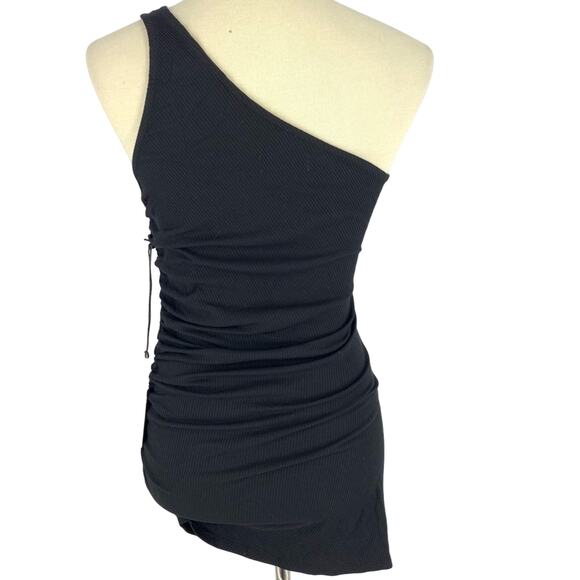 Privacy Please Black Off The Shoulder Ruched Mini Dress Size Small - Picture 3 of 7